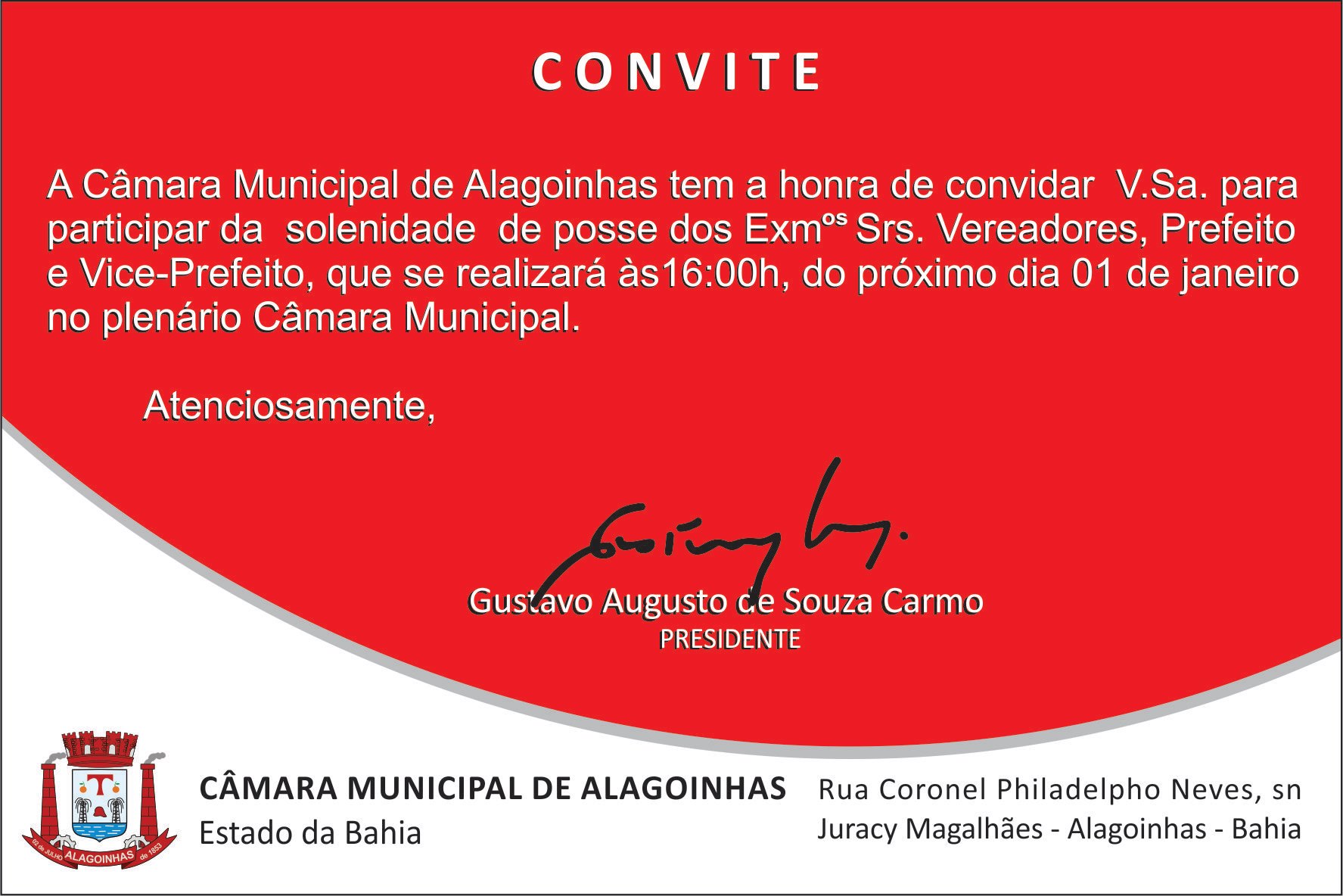 CONIVTE POSSE ALAGOINHAS