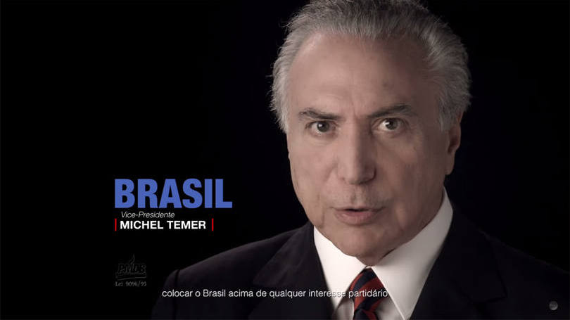 Michel Temer no programa do partido de setembro de 2015