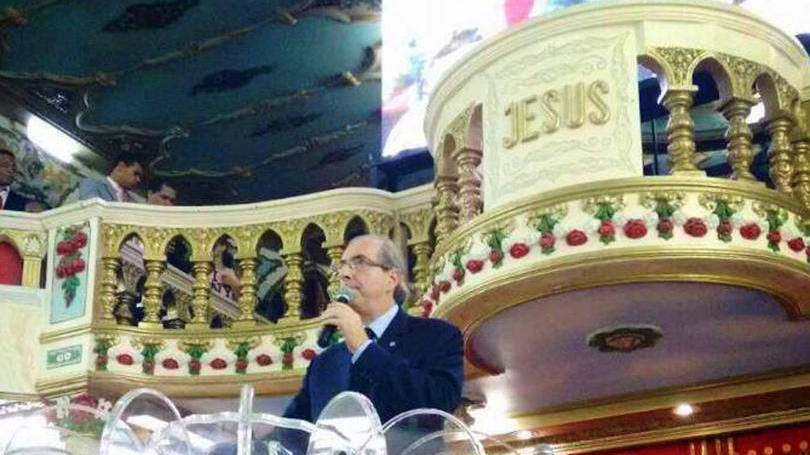 Eduardo Cunha, presidente da Câmara dos Deputados, discursa na Assembleia de Deus Madureira