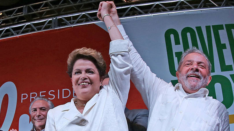 Dilma e Lula na reeleição de 2014