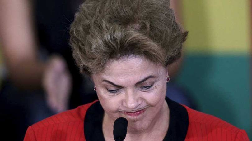 Presidente Dilma Rousseff durante conferência em Brasília