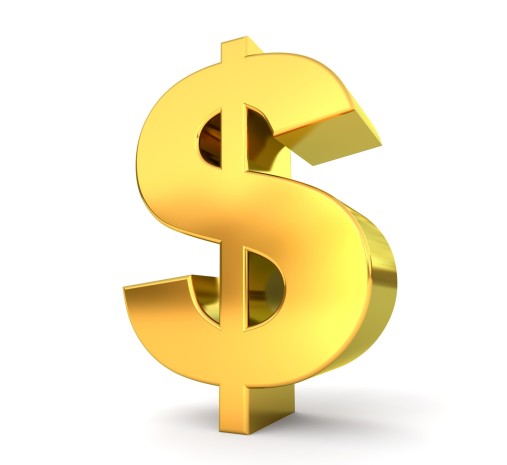3d golden sign collection - dollar