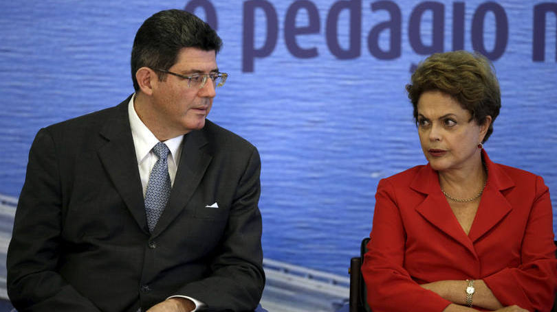 A presidente Dilma Rousseff e o ministro da Fazenda, Joaquim Levy