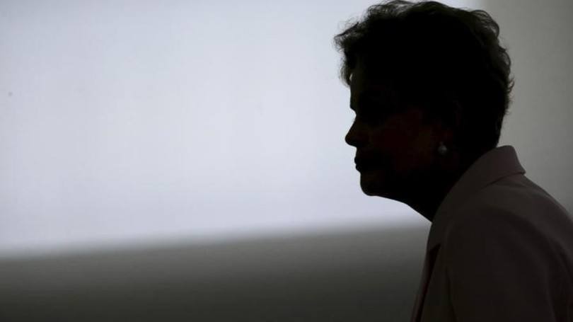 Silhueta de Dilma Rousseff no Palácio do Planalto - 24/09/2015