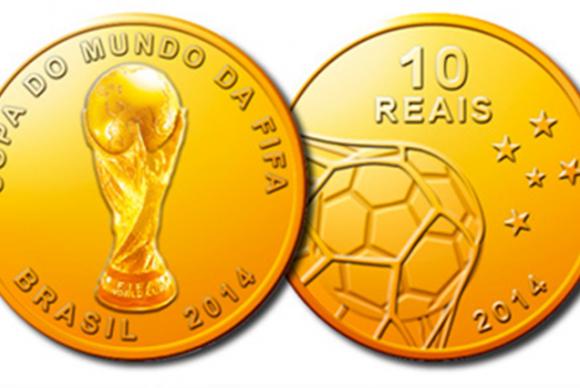 Brasília - O Banco Central e a Casa da Moeda lançaram hoje (31) nove moedas comemorativas da Copa do Mundo, que será disputada de 12 de junho a 13 de julho deste ano (Divulgacão/Banco Central do Brasil)