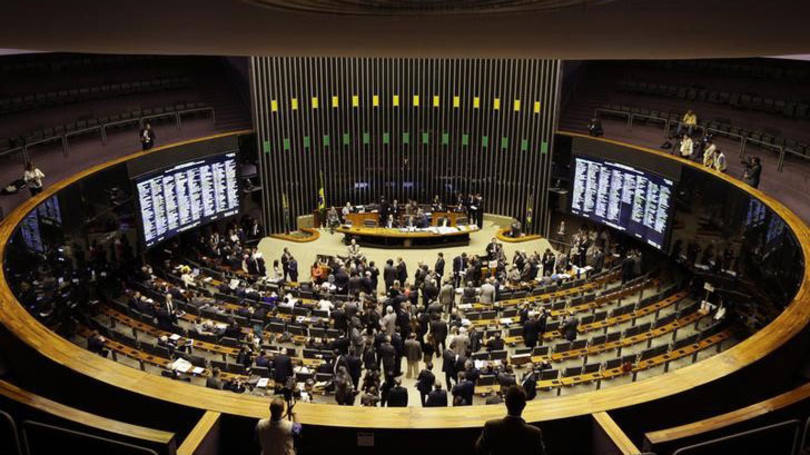Vista geral do Plenário da Câmara dos Deputados, em Brasília