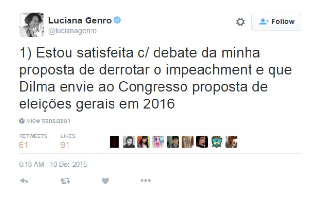 Comentário da presidente do Psol gerou discussão entre partidários