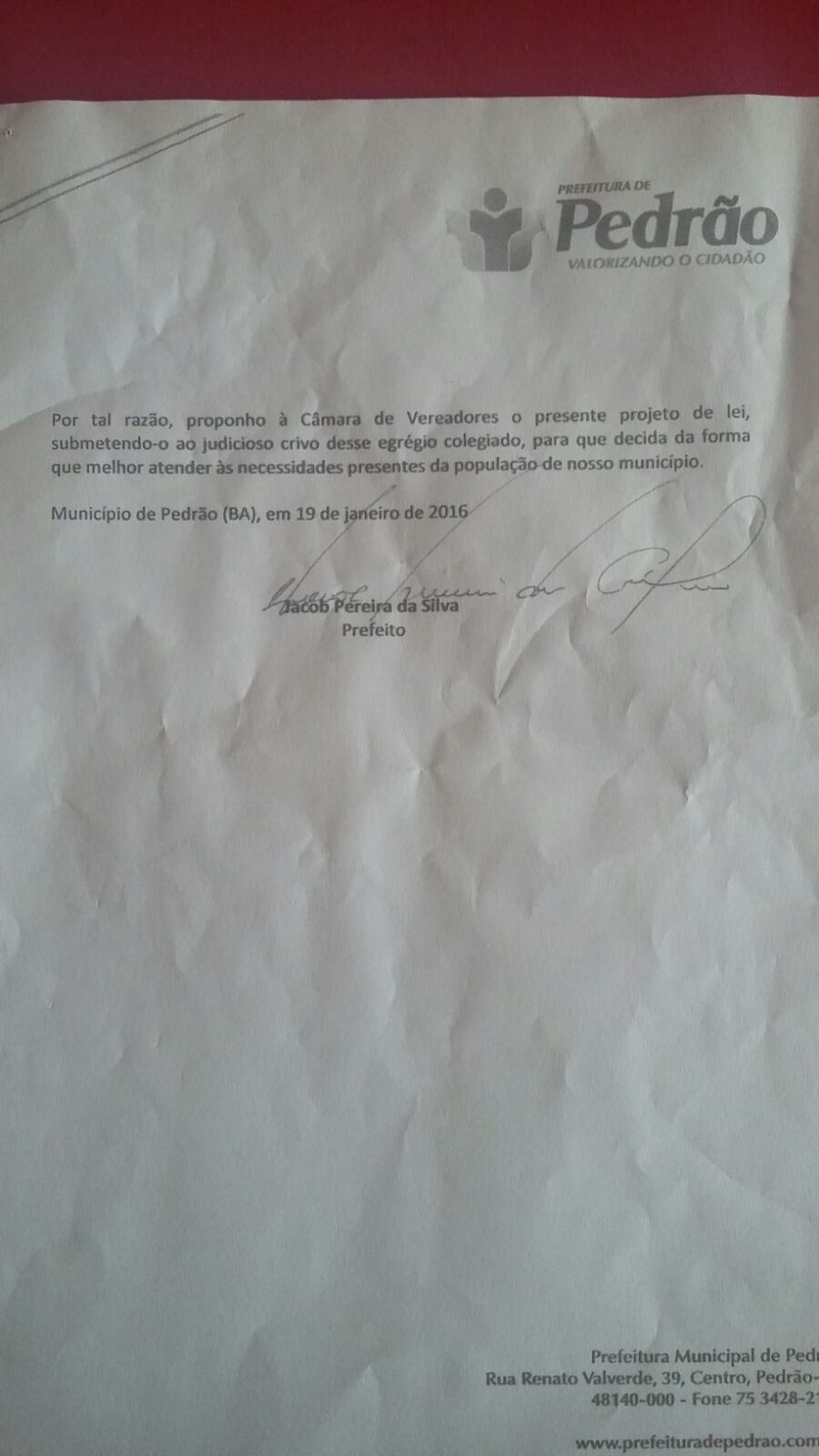 PROJETO DE LEI PEDRÃO 2