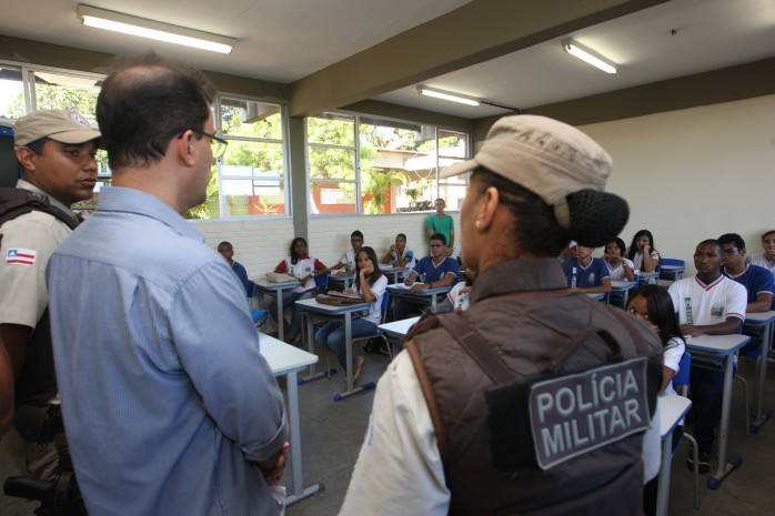 Ronda Escolar da PM nas Escolas Foto: Elói Corrêa/GOVBA