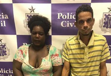 Mariana e Tiago Lima foram apresentados pela polÃ­cia - Foto: ReproduÃ§Ã£o